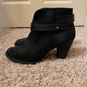 Black Suede Booties - Size 9